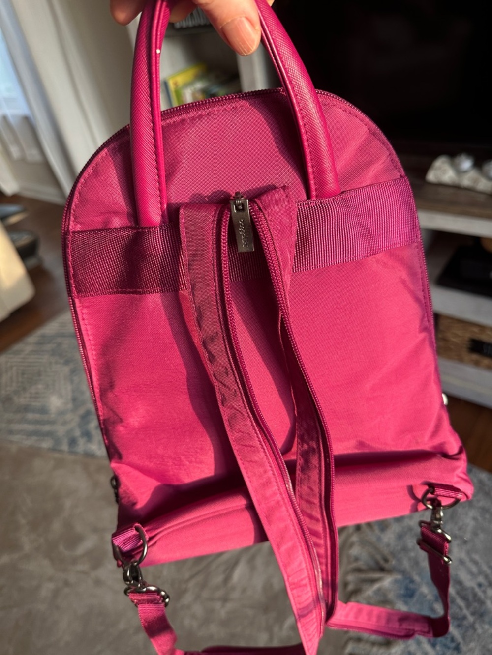Baggallini Fuchsia Small Daypack Backpack - Picture 5 of 7